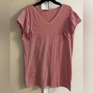 Vineyard Vines Red and White Striped Short Sleeve mini dress Medium